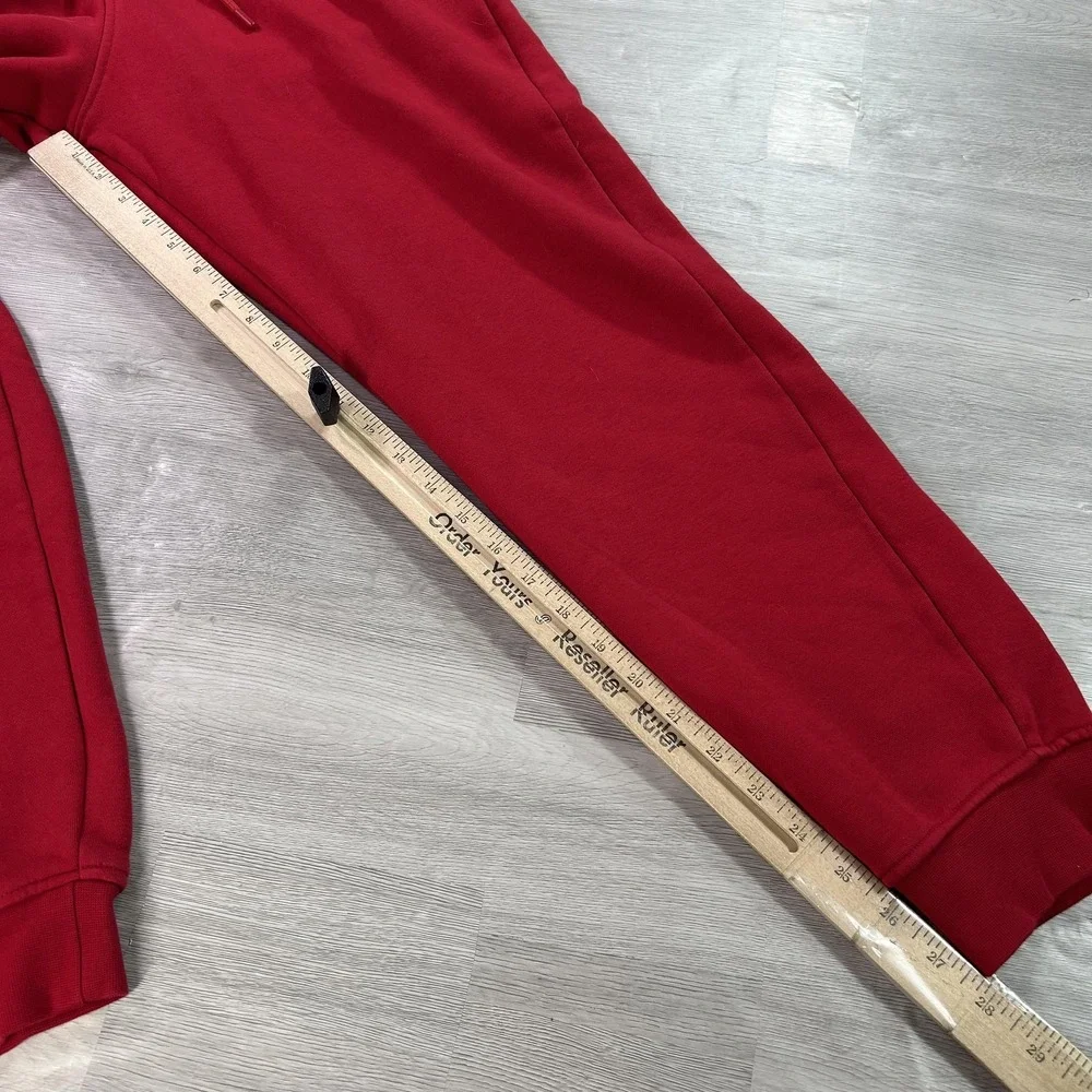 Jordan Sweatpants Mens Medium Red Fleece Jogger‎ Elastic Athletic FJ7779-687